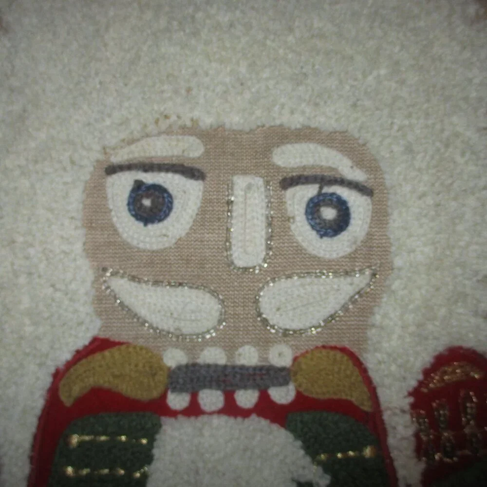 Pottery Barn Christmas Nutcracker Pillow Cover + Feather Insert